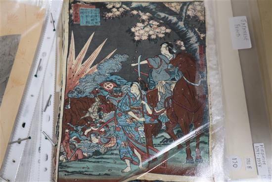 Japanese School, a group of assorted woodblock prints